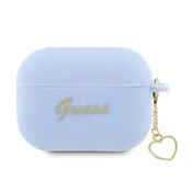 Guess Etui Guess Silicone Charm Heart Collection za AirPods Pro 2 - modro