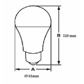 LED sijalka E27 A60 9W 4000K 800lm 180° mikrovalovni senzor