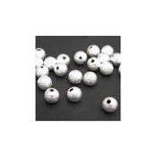 Peskirana metalna perla 4 mm srebro