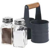 shumee Set posode za sol in poper Spice Shaker, stojalo za sol in poper