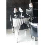 Casa Padrino luxury chest of drawers with 2 drawers and faux marble top black/silver - Luxury furniture