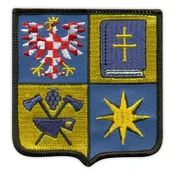 shumee Našitek Zlinskega kraja - grb - Podlaga za nalepko z likanjem/toplotnim varjenjem - Vezen našitek/značka/emblem