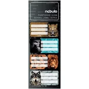Nebulo: Komplet 12 nalepk za zvezke z divjimi živalmi