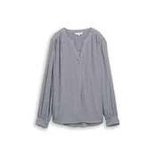 TOM TAILOR Bluza svetlo modra / črna / bela