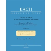 BACH J.S.:CONCERTO IN D-MOLL FOR TWO VIOLINS BWV 1043 VIOLINE AND PIANO