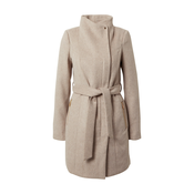 Womens beige coat with wool Vero Moda Wodope - Women