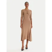 KARL LAGERFELD Pletena obleka B1W13003 Bež Regular Fit