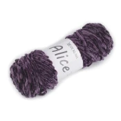 Pletena preja Alice 100 g - vijolična