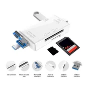 JWD Citac kartica USB OTG 6u1 beli
