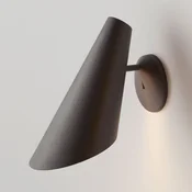 Vibia I.Cono 0720 stenska svetilka, 28 cm, siva - spalnica - Sodobni - Plastika