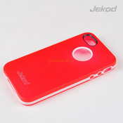 JEKOD silikonski ovitek Apple iPhone 6 (4,7) TPU/T prozorno pink z okvirjem + Zaščitna folija