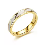 shumee Zlati prstan Elegantni poročni prstan 4 mm Velikost 8