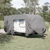 Navlaka za karavan siva 732x250x220 cm netkana tkanina