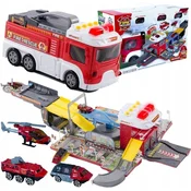 shumee Interaktivni gasilski transporter 2 v 1 garažna gasilska postaja + kovinske vzmeti [LA-038 / LA-057]