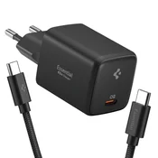 Stenski 45W polnilec Spigen EE451EU USB-C z GaN tehnologijo - black