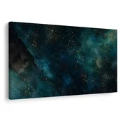 Slika turkizna galaksija z zlatom - 40x30