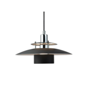 Halo Design 990259 - Luster na sajli SORUP 1xE27/40W/230V pr. 40 cm crna/sjajni hrom