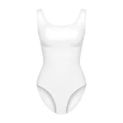 cfab Oblikovanje postave Tank Sculpting Bodysuit with Slip bela