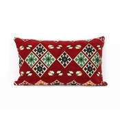 Aberto Design Esmeli v4 Red Dekorativni jastuk, 58 x 33 cm, Šareni