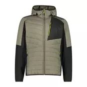 CMP MAN HYBRID JACKET FIX HOOD, moška pohodna jopa, zelena 36E6357