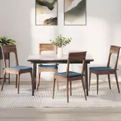 vidaXL Sedežne blazine 4 pcs Modra 40 x 40 x 3 cm Žametna tkanina