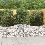 Greatstore Obokana gabionska košara 7 kosov 200x50x60/80cm cinkano železo