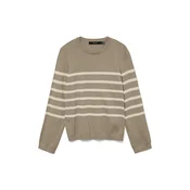 VERO MODA Pulover VMSABA bež/rjava