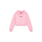 Guess pulover s kapuco otroški bombažen