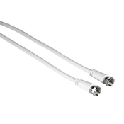 HAMA SAT Priključni kabel, utikač F - utikač F, 3 m, 85 dB, bijeli