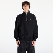 Sweatshirt Nike Solo Swoosh Mens Fleece Quarter-Zip Top Black/ White XXL