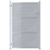 Vidaxl Vrtna vrata s ključavnico srebrna 85 x 120 cm Nerjaveče jeklo