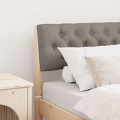 vidaXL Tapecirano vzglavje Taupe 75 cm Masivno borovo les