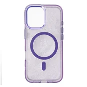 WOZINSKY Zaščitni etui za Samsung Galaxy S25 Glitter Case z Mag Safe - vijoličen z bleščicami