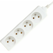 Extension cable 5 m 230 white, 4 drawers