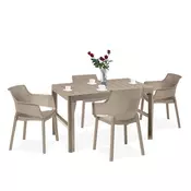 Komplet vrtnega pohištva Evyon 4+1 cappuccino