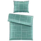 Dieter Knoll POSTELJNINA ALINE 140/200 cm saten žadasto zelena