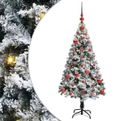 Umestno božično drevo Bela 120 cm PVC, jeklo in plastika