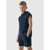4F Boys Tracksuit Shorts - Navy Blue