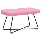 Vidaxl Klop s gumbnim oblazinjenjem Roza 80 x 40 x 46 cm Blago
