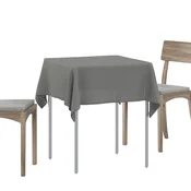 vidaXL Klobučevina za mizo 5 kos Kvadrat Svetlo siva 110 x 110 cm