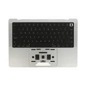 Gornji okvir tipkovnice za MacBook Pro 14, A2442 (2021), A2779 (2023), s US tipkovnicom i baterijom, Silver, 661-32211, Genuine Apple
