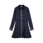 TOMMY HILFIGER Dolga srajca kremna/temno modra