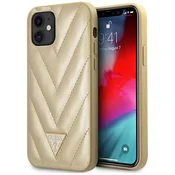 Guess Guess V Quilted - ovitek za iPhone 12 mini (zlat)