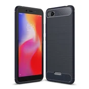 Silikonski karbonski ovitek za Xiaomi Redmi 6A črne barve