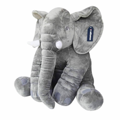 Northix Plišasta igrača, slon - siva - 60 cm