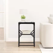 Bocni stol Crni hrast 41 x 40 x 60 cm Inženjerska drva i celik