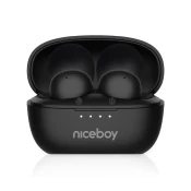 Niceboy Podsie 4 POP - Bežične slušalice 400 mAh + 2x 40 mAh IPX4 crna
