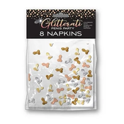 Ubrusi s motivom penisa Glitterati – 8 kom