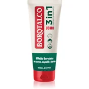 Borotalco MEN 3 in 1 gel za prhanje za moške za obraz, telo in lase dišave Unique Scent of Borotalco 200 ml