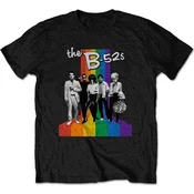 The B-52s Majica Rainbow Stripes Unisex Black XL